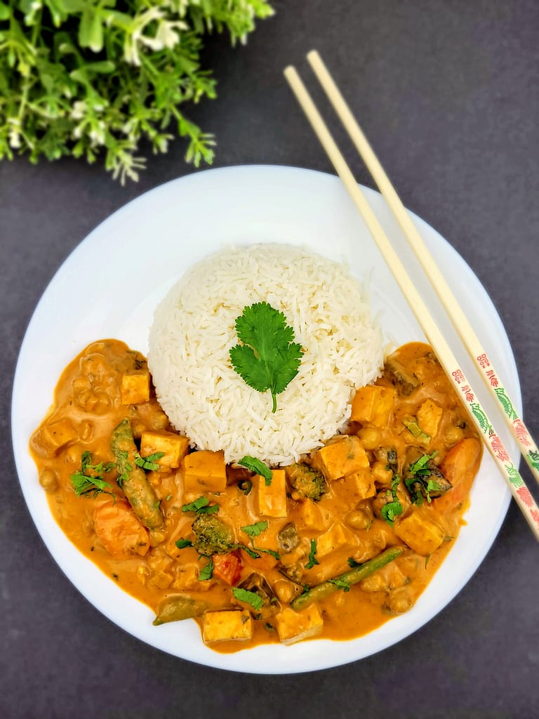 aldona's kitchen coconut curry tofu with veggies